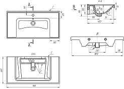 Dreja Тумба с раковиной Perfecto 90 подвесная белая – фотография-20